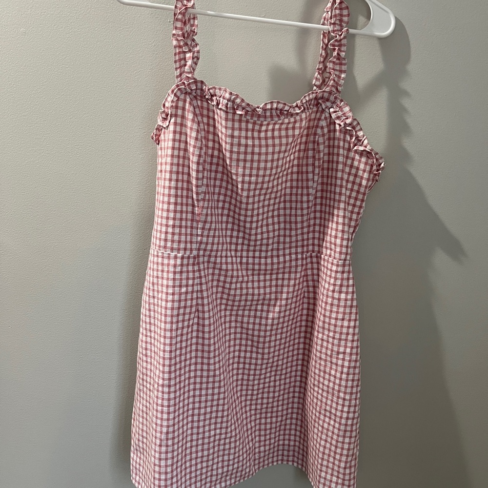 Lost + Wander gingham mini dress